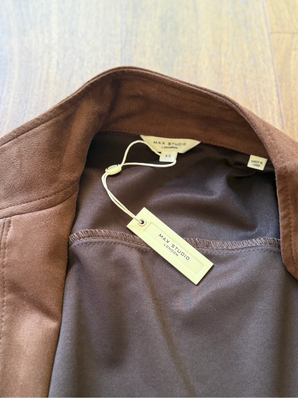Max Studio Faux Suede Full Zip Jacket — image 5 of 8